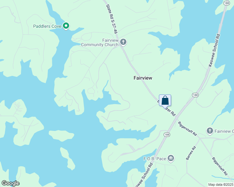 map of restaurants, bars, coffee shops, grocery stores, and more near Long Bay Drive in West Union