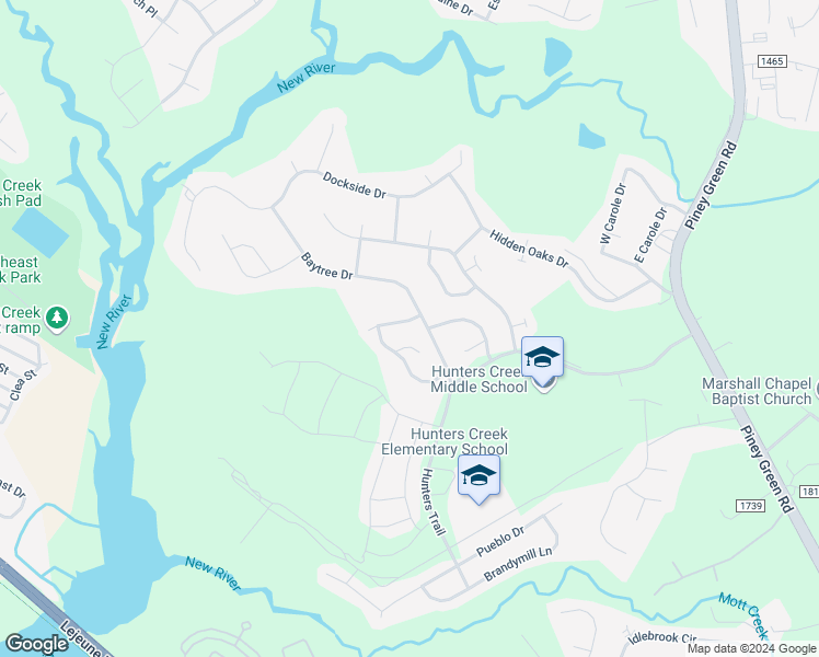 map of restaurants, bars, coffee shops, grocery stores, and more near 303 Firethorn Lane in Jacksonville
