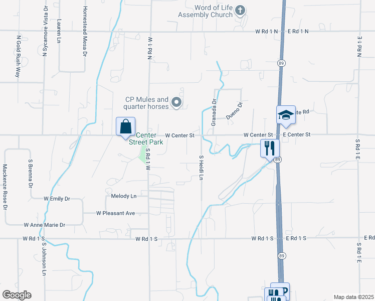 map of restaurants, bars, coffee shops, grocery stores, and more near 154 South Heidi Lane in Chino Valley