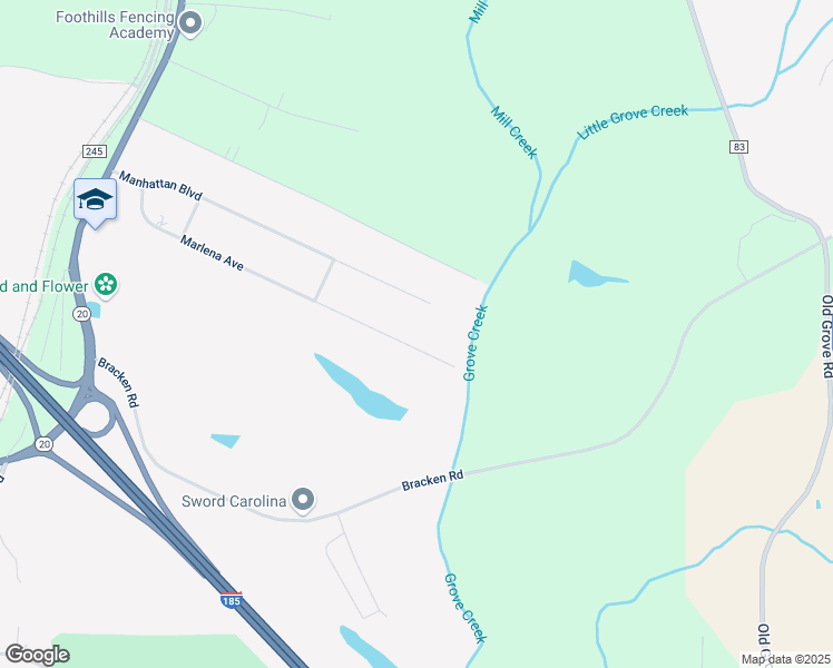 map of restaurants, bars, coffee shops, grocery stores, and more near 30334 Marlena Avenue in Piedmont
