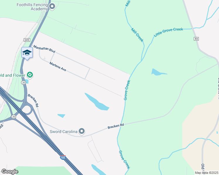map of restaurants, bars, coffee shops, grocery stores, and more near 507 Marlena Avenue in Piedmont