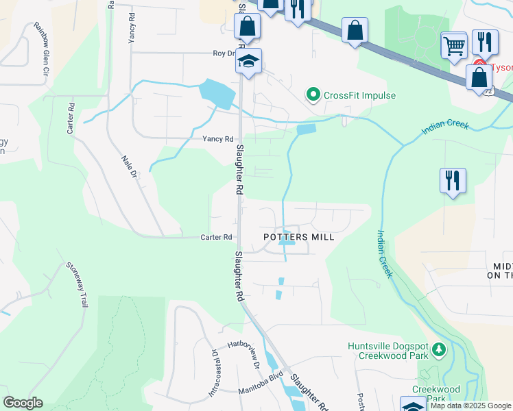 map of restaurants, bars, coffee shops, grocery stores, and more near 152 Potters Wheel Northwest in Madison