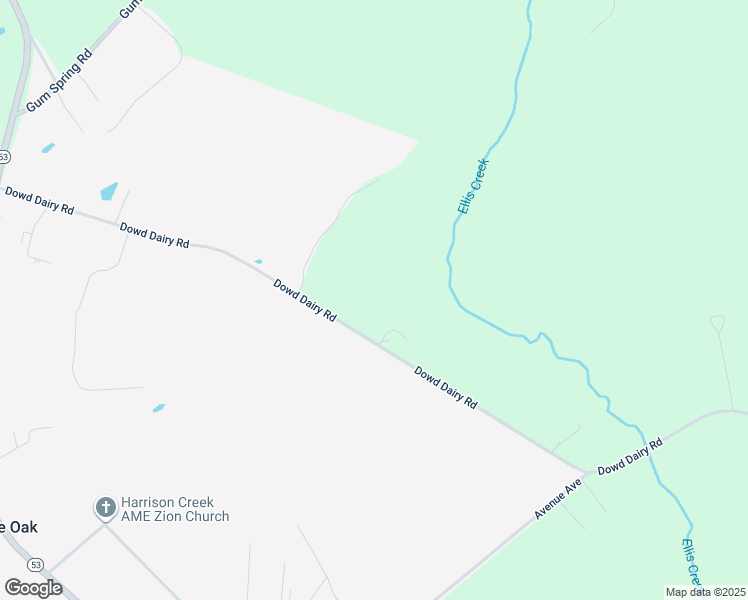 map of restaurants, bars, coffee shops, grocery stores, and more near 1001 Dowd Dairy Road in White Oak