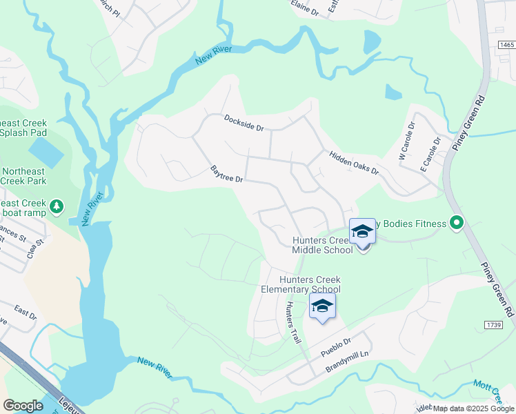 map of restaurants, bars, coffee shops, grocery stores, and more near 310 Firethorn Lane in Jacksonville