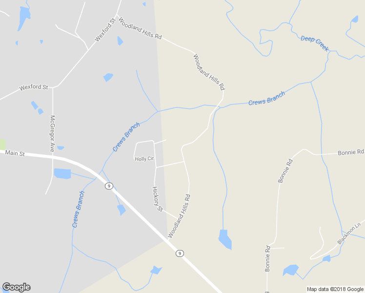 map of restaurants, bars, coffee shops, grocery stores, and more near Woodland Hills Road in Ruby