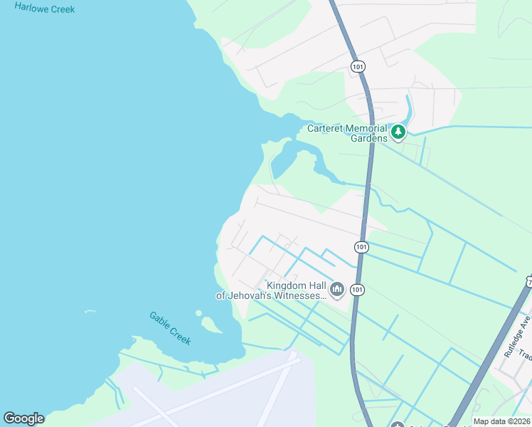 map of restaurants, bars, coffee shops, grocery stores, and more near 134-1036 Riverside Dr in Beaufort