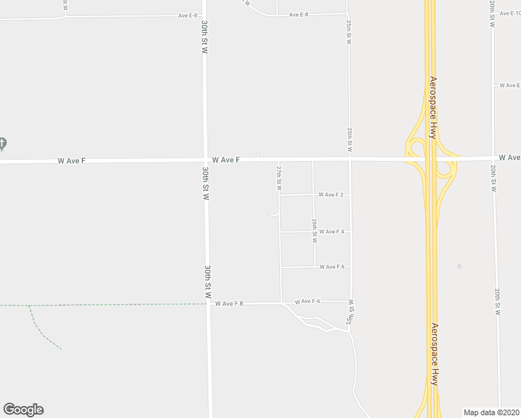 map of restaurants, bars, coffee shops, grocery stores, and more near 47459 27th Street West in Lancaster