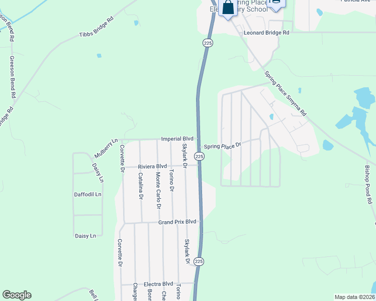 map of restaurants, bars, coffee shops, grocery stores, and more near 50 Skylark Drive in Chatsworth