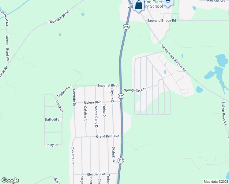 map of restaurants, bars, coffee shops, grocery stores, and more near 50 Skylark Dr in Chatsworth