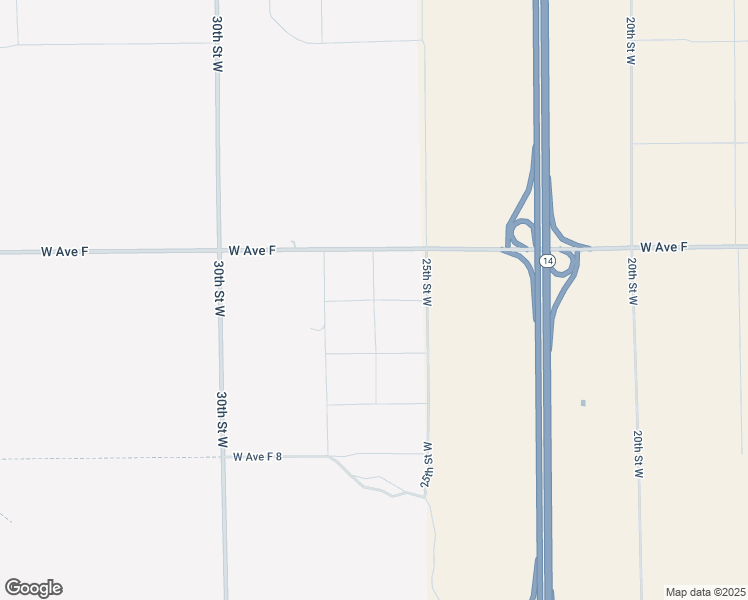 map of restaurants, bars, coffee shops, grocery stores, and more near West Avenue F 2 in Lancaster