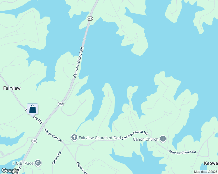 map of restaurants, bars, coffee shops, grocery stores, and more near 2007 Hampton Shores Drive in Seneca