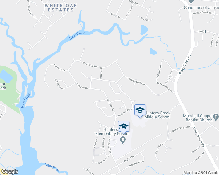 map of restaurants, bars, coffee shops, grocery stores, and more near 119 Stonecroft Lane in Jacksonville