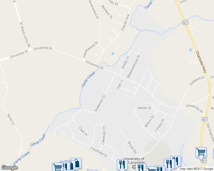 map of restaurants, bars, coffee shops, grocery stores, and more near 954 Anderson Drive in Lancaster