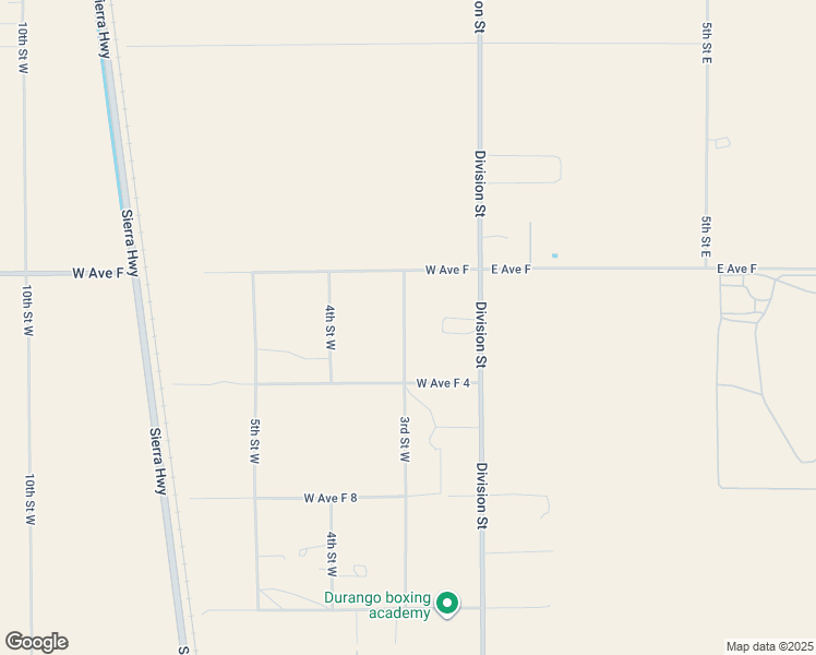 map of restaurants, bars, coffee shops, grocery stores, and more near 47456 3rd Street East in Lancaster