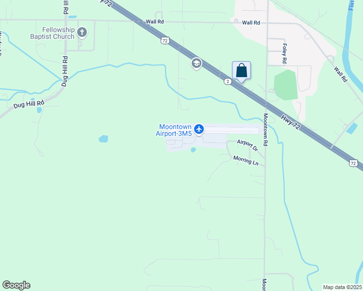 map of restaurants, bars, coffee shops, grocery stores, and more near 200 Airport Drive in Brownsboro
