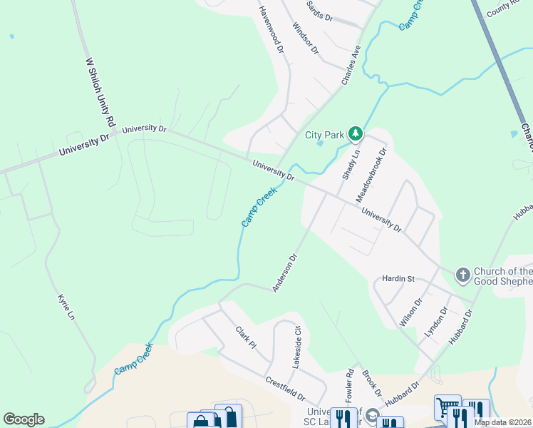 map of restaurants, bars, coffee shops, grocery stores, and more near 954 Anderson Drive in Lancaster