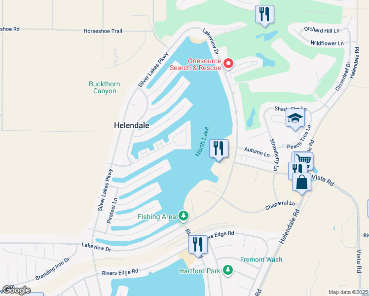 map of restaurants, bars, coffee shops, grocery stores, and more near 10 Nautical Lane in Helendale
