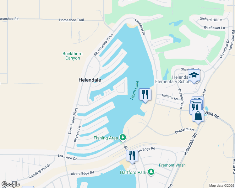 map of restaurants, bars, coffee shops, grocery stores, and more near 2 Nautical Lane in Helendale