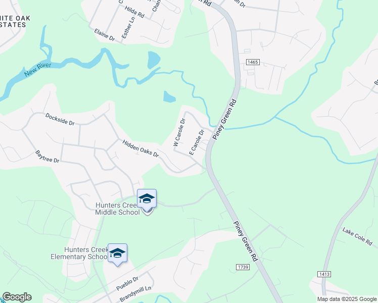 map of restaurants, bars, coffee shops, grocery stores, and more near 162 East Carole Drive in Jacksonville