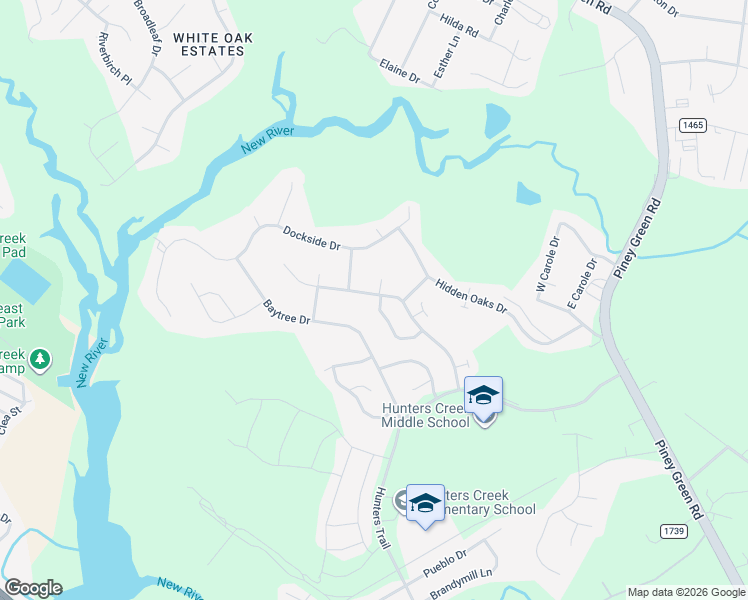 map of restaurants, bars, coffee shops, grocery stores, and more near 119 Stonecroft Lane in Jacksonville