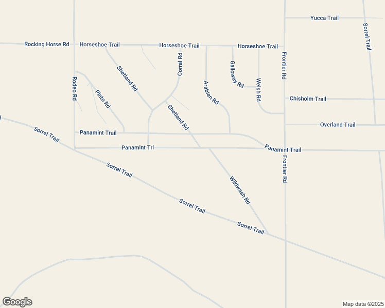 map of restaurants, bars, coffee shops, grocery stores, and more near Panamint Trail in San Bernardino County