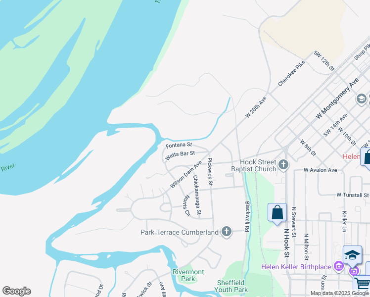 map of restaurants, bars, coffee shops, grocery stores, and more near 100-212 Watts Bar Street in Sheffield