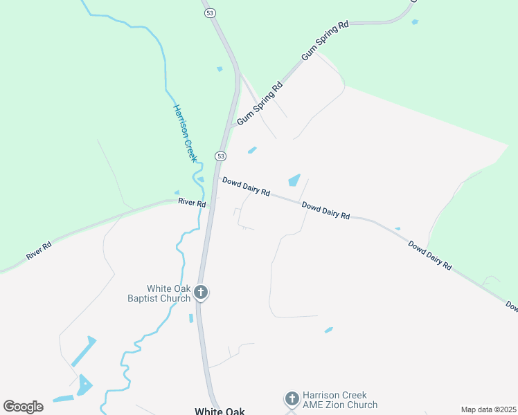 map of restaurants, bars, coffee shops, grocery stores, and more near 138 Dowd Dairy Road in White Oak