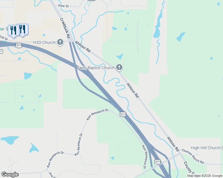 map of restaurants, bars, coffee shops, grocery stores, and more near 21-2799 Ahloso Rd in Ada