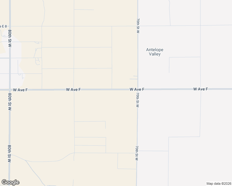 map of restaurants, bars, coffee shops, grocery stores, and more near 7157 West Avenue F in Lancaster