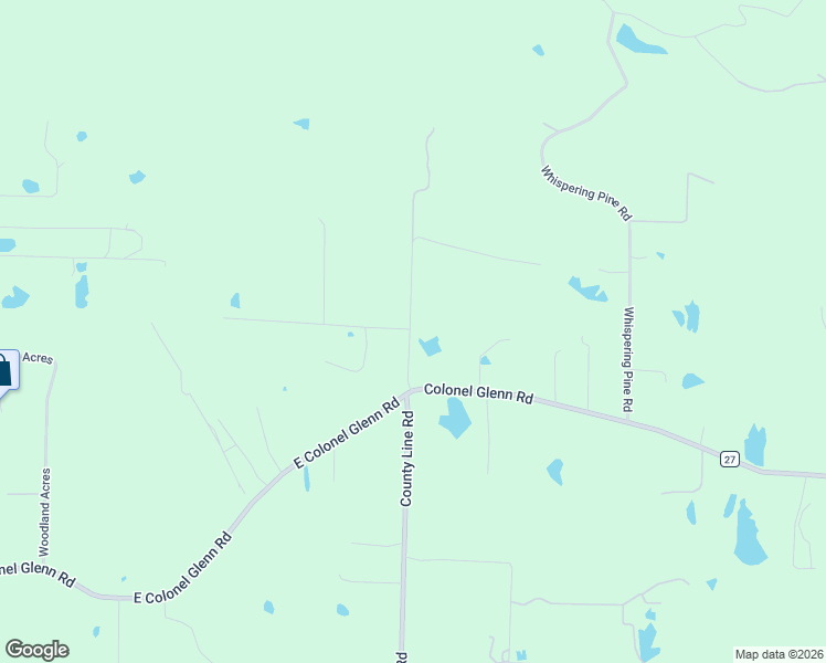 map of restaurants, bars, coffee shops, grocery stores, and more near 2379 Becker Road in Little Rock