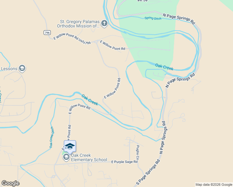 map of restaurants, bars, coffee shops, grocery stores, and more near 900-998 East Willow Point Road in Cornville