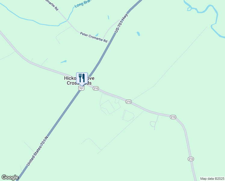 map of restaurants, bars, coffee shops, grocery stores, and more near 201 North Carolina 210 in Harrells