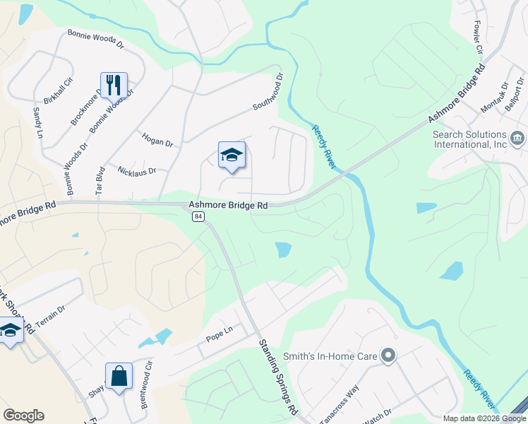 map of restaurants, bars, coffee shops, grocery stores, and more near 4 Wild Dogwood Way in Greenville