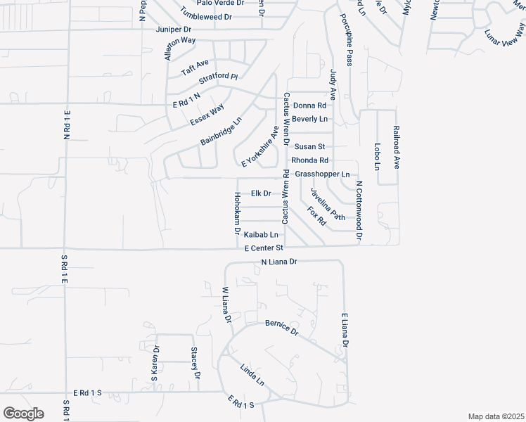 map of restaurants, bars, coffee shops, grocery stores, and more near 1715 Roadrunner Lane in Chino Valley