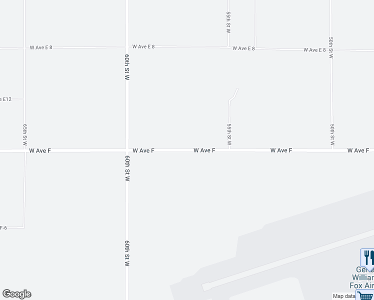 map of restaurants, bars, coffee shops, grocery stores, and more near West Avenue F in Lancaster