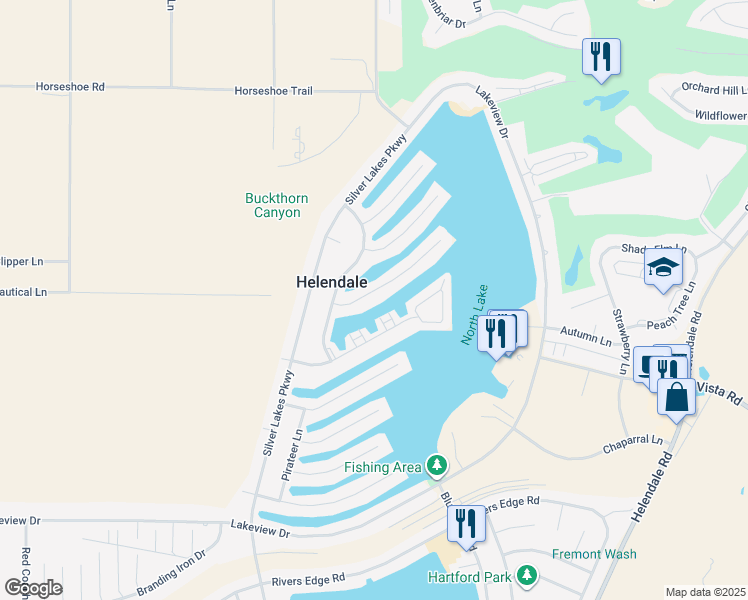 map of restaurants, bars, coffee shops, grocery stores, and more near 14487 Lighthouse Lane in Helendale