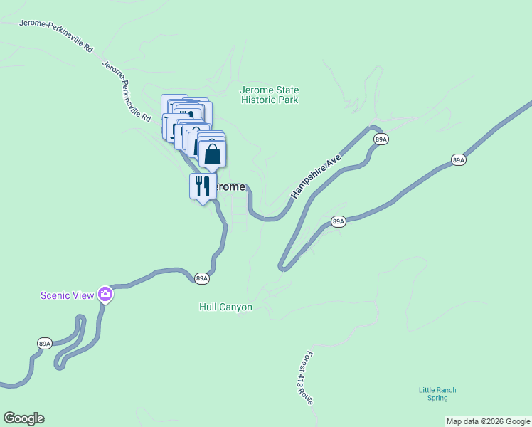map of restaurants, bars, coffee shops, grocery stores, and more near 700 Holly Avenue in Jerome