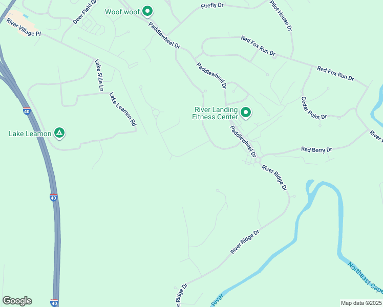 map of restaurants, bars, coffee shops, grocery stores, and more near 127 October Glory Drive in Wallace