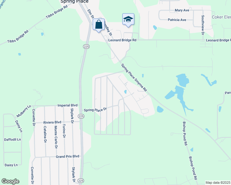 map of restaurants, bars, coffee shops, grocery stores, and more near 1178 Highway 225 South in Chatsworth