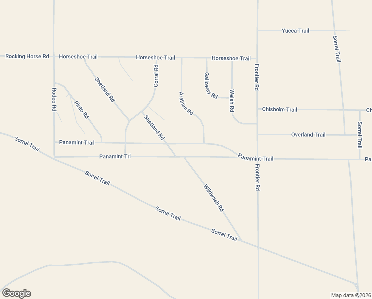 map of restaurants, bars, coffee shops, grocery stores, and more near Panamint Trail in San Bernardino County