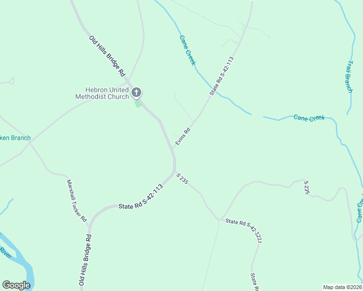 map of restaurants, bars, coffee shops, grocery stores, and more near 985 Evins Road in Pauline