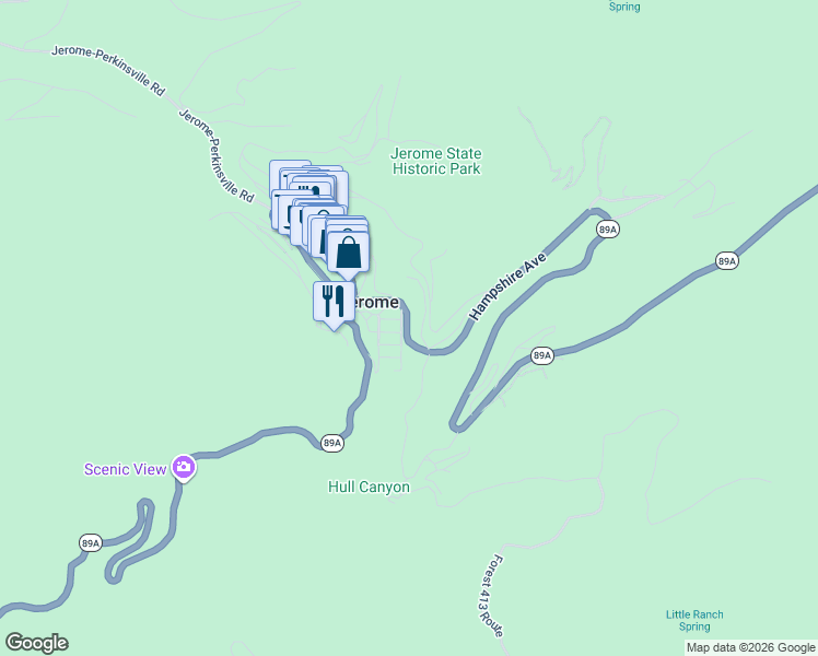 map of restaurants, bars, coffee shops, grocery stores, and more near 700 Holly Avenue in Jerome