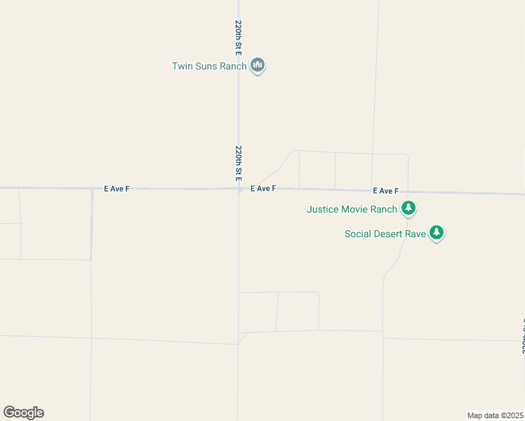 map of restaurants, bars, coffee shops, grocery stores, and more near East Avenue F in Lancaster