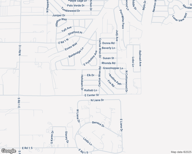 map of restaurants, bars, coffee shops, grocery stores, and more near 1715 Roadrunner Lane in Chino Valley