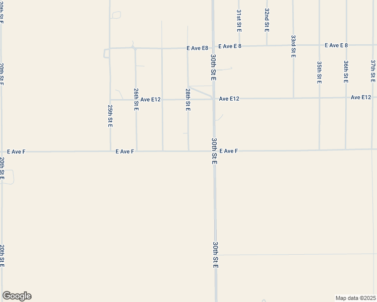 map of restaurants, bars, coffee shops, grocery stores, and more near 45415 28th Street East in Lancaster