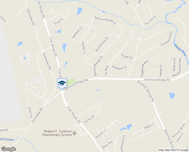 map of restaurants, bars, coffee shops, grocery stores, and more near 3 Bonnie Woods Drive in Greenville