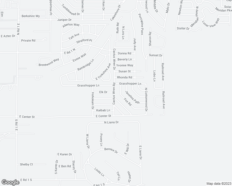 map of restaurants, bars, coffee shops, grocery stores, and more near 195 Cactus Wren Drive in Chino Valley