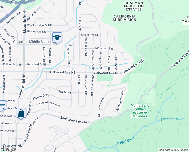 map of restaurants, bars, coffee shops, grocery stores, and more near 2001 Rodgers Drive Northeast in Huntsville