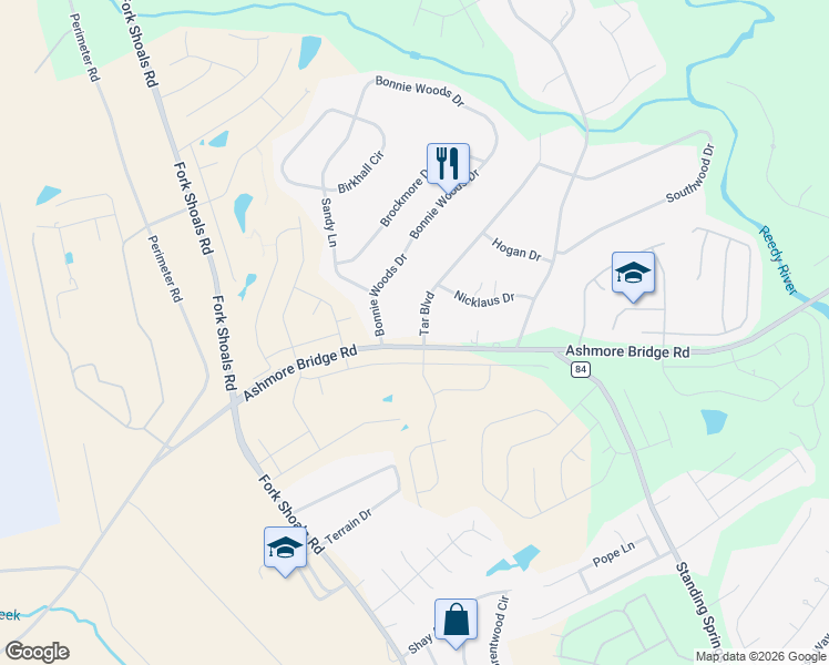 map of restaurants, bars, coffee shops, grocery stores, and more near 3 Tar Boulevard in Greenville