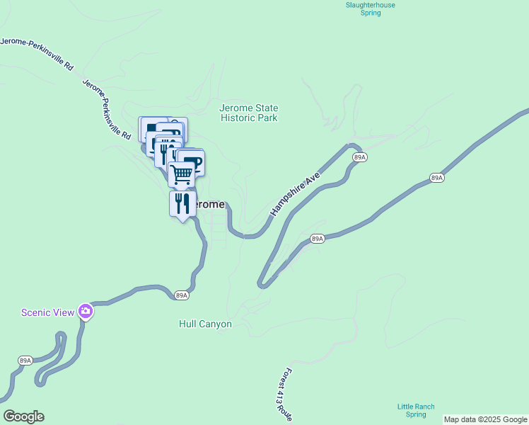 map of restaurants, bars, coffee shops, grocery stores, and more near 778 East Avenue in Jerome
